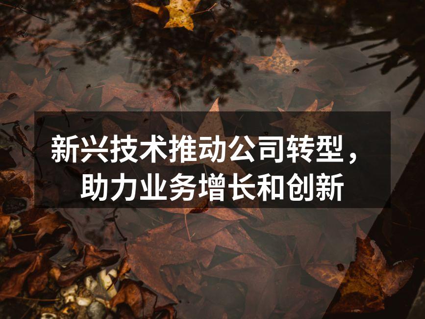 新兴技术推动公司转型,助力业务增长和创新